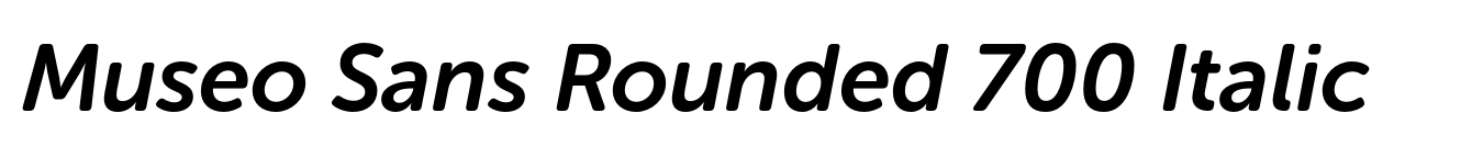 Museo Sans Rounded 700 Italic